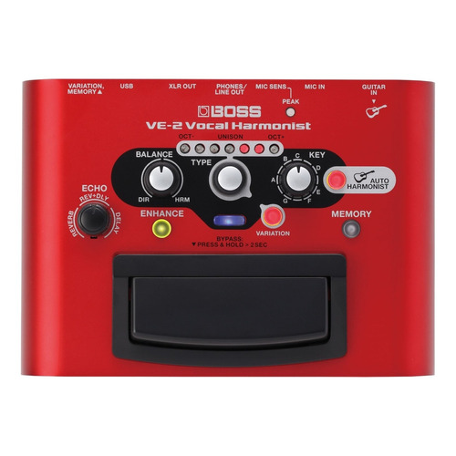 Boss Vocal Effects Vocal Harmonist VE-2 - Rojo