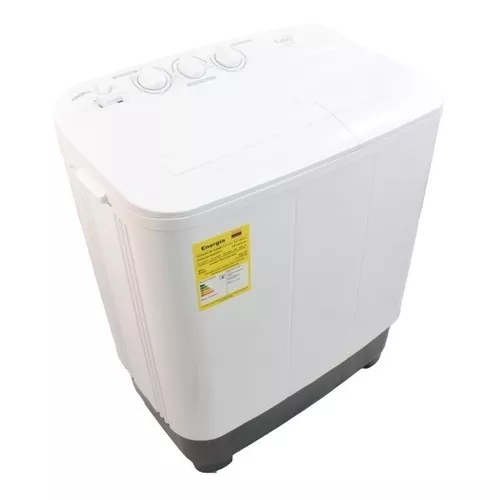Lavadora semiautomática de doble tina Kalley K-LAVSA7B blanca 7kg 110 V