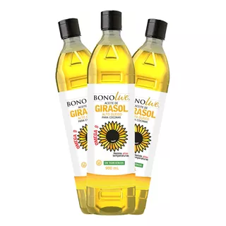 Aceite De Girasol Alto Oleico Bonolive 900ml - 3 Pack