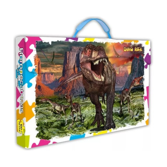 Rompecabezas De 100 Piezas - Dinosaurio50x70cm Para Niños