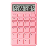 Calculadora De Escritorio/bolsillo Lcd Unione Rosa