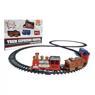 Trem Elétrico Expresso Orbital Locomotiva Ferrorama 19peças