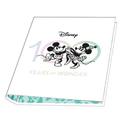 Carpeta A4 Disney 100 Años Mooving Ganchos 2x40 Diseño DISNEY 100 AÑOS BLANCO