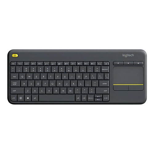 Teclado Inalámbrico Con Touchpad K400 Plus Logitech Color del teclado Negro Idioma Español