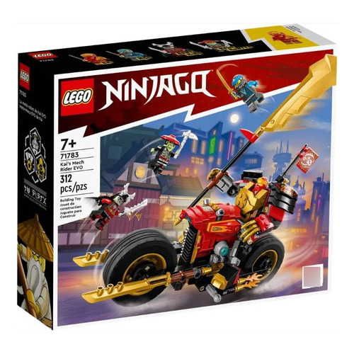 Lego Ninjago Moto-meca Evo De Kai 71783 Cantidad de piezas 312