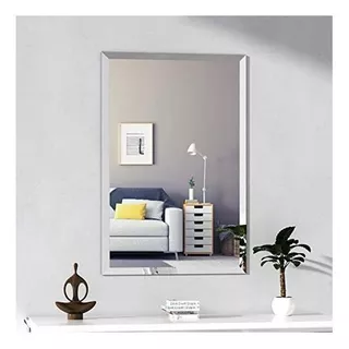 Espelho Banheiro Bisotê 50x60cm + Prateleira De Vidro Cor Da Moldura Sem Moldura