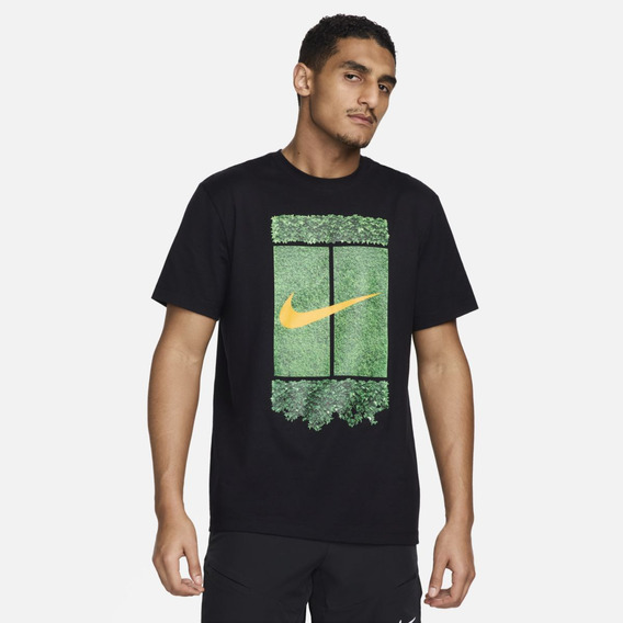 Playera De Tenis Para Hombre Nikecourt Negro 