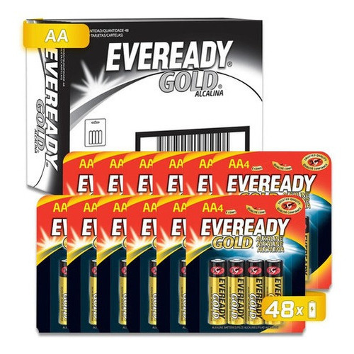 Pila Eveready Gold Aa Alcalina Blister 48 Unidades 1.5v