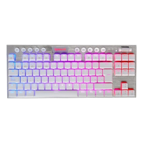 Teclado Mecánico Redragon Horus White K622w-rgb-sp Cableado Color del teclado Blanco Idioma Español Latinoamérica