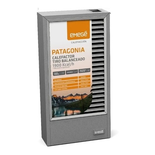 Calefactor Emege 1900 Tb 9019 Patagonia Color Gris