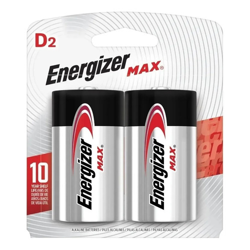 Energizer MAX E95 D pilas alcalinas grande blister de 2 pilas