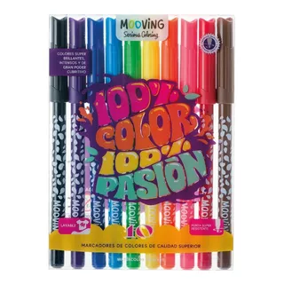 Coloring Marcadores De Colores X10 3021010 Mooving 
