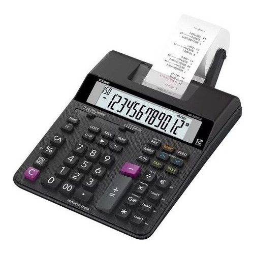 Calculadora De Impresión Casio Hr-200rc Color Negro