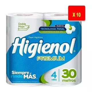 Higienol Nuevo Premium Doble Hoja 4 X 30 Mts  Bolsón X 10
