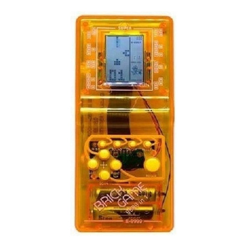 Consola Brick Game 9999 in 1 Standard color  naranja transparente