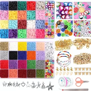 Kit Para Hacer Pulsera De Collar Bricolaje Cuentas 19000 Pcs