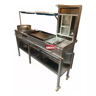 Mueble Pastorero Con Plancha, Asador Y Choricera