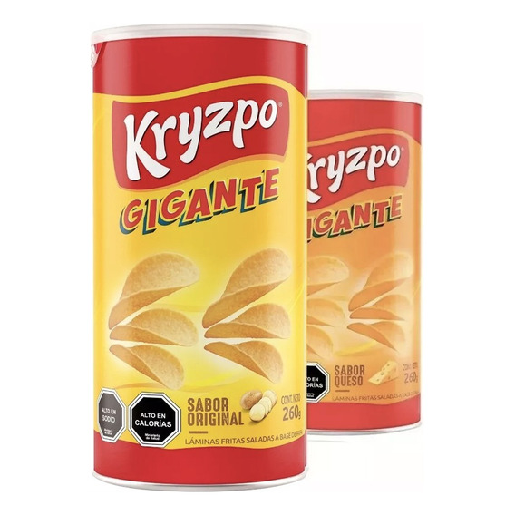 Papas Fritas Kryzpo Gigante Tarro De 260g - Elige Tu Sabor