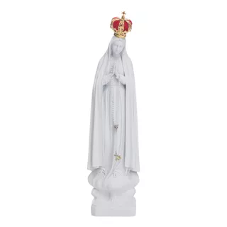 Imagem Nossa Senhora De Fatima 43cm Resina E Pó De Mármore