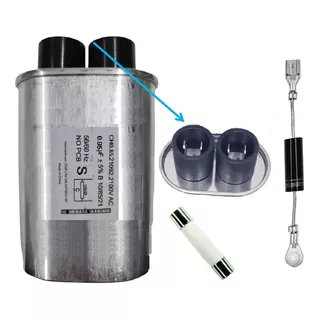 Kit Reparo Microondas Capacitor 0,75uf + Diodo + Fusivel