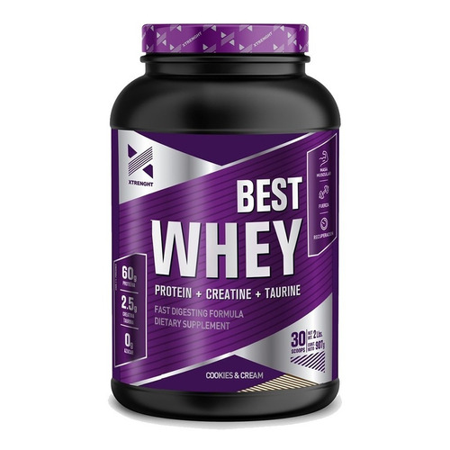 Best Whey X1 Kg(pwc + Creatina+ Taurina +encimas Digestivas) Sabor Cookies