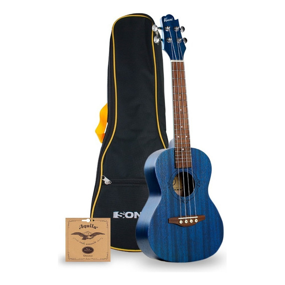 Ukelele Sonun 21 PuLG Soprano Azul Con Funda Aquila Strings