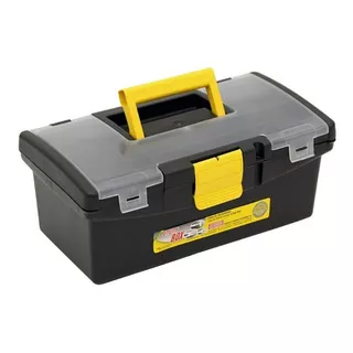 Caja Herramientas Plástica Reforz. C/bandeja Y Gavetero Color Negro/amarillo