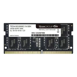 Memoria Ram Elite Color Negro 16gb 1 Team Group Ted416g2666c19-s01