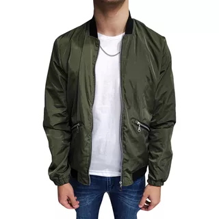 Campera Bomber Aviador Lisa Cierre Invierno Chaqueta