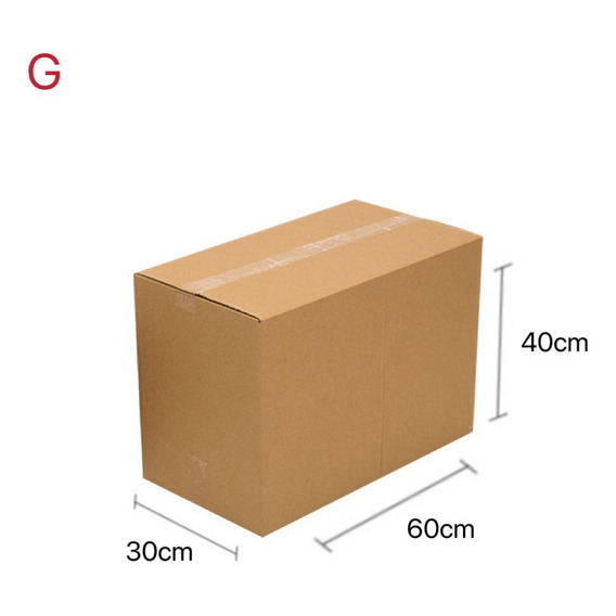 Pack X5 Cajas Embalaje/mudanza 30x60x40 Autoarmable 