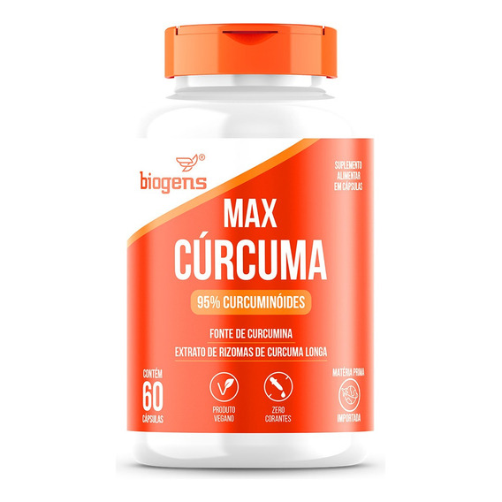 Max Curcuma Concentrada 95% ,60 Cápsulas, Biogens