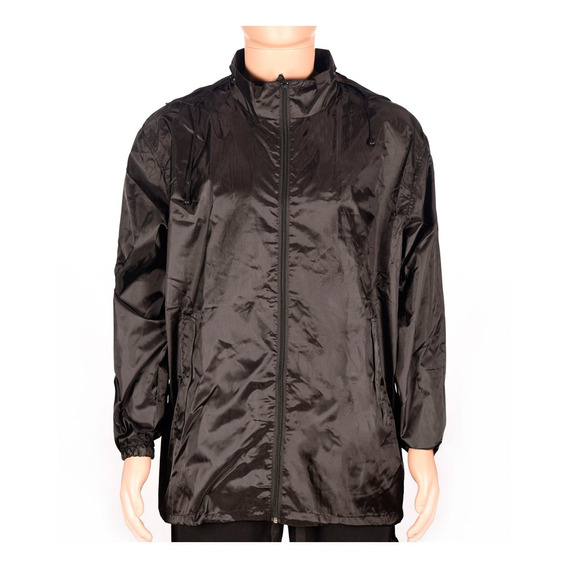 Campera Impermeable Lluvia Negra - Mundo Trabajo