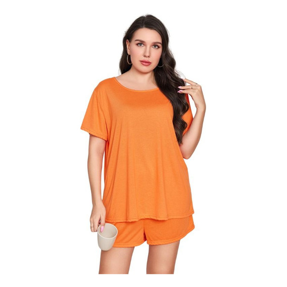 Juego De Pijamas De Talla Grande Para Mujer, 2 Piezas