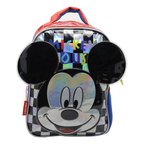 Mochila Escolar Minnie Mouse Disney Magia Color Azul Diseño de la tela Liso