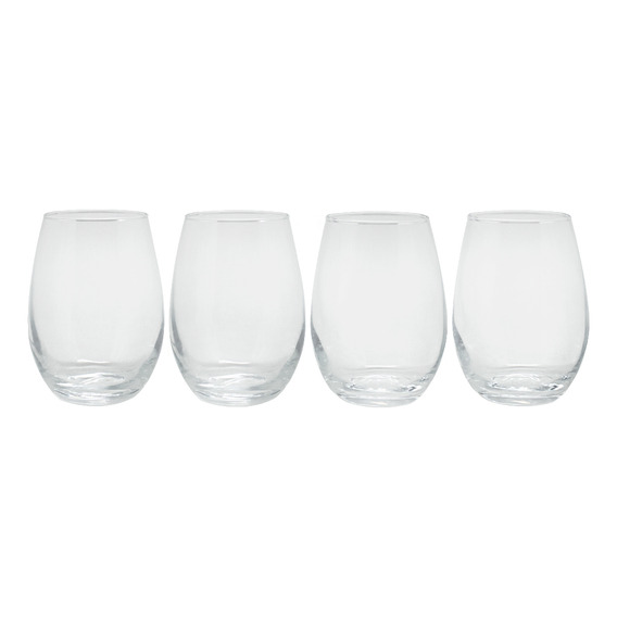 Vasos De Cristal Redondos Wayu Copas 580 Ml Color Transparente