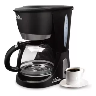 Cafetera Electrica 12 Tazas Mod He 7031 A Home Elements Color Negro 120v