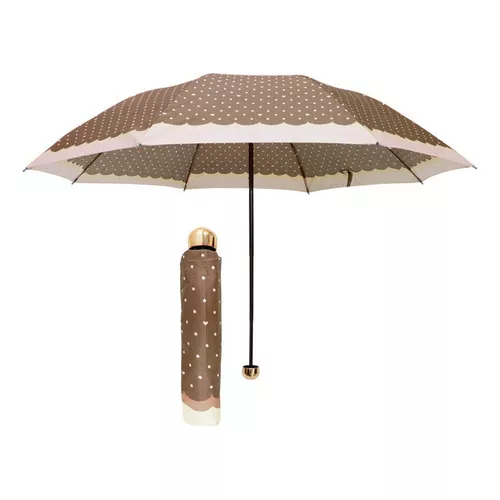 Paraguas Sombrilla Para Lluvia De Mayoreo Manual Económica Color Marrón