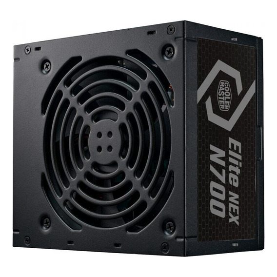 Fuente de alimentación Cooler Master Elite Nex N700 Fr de 700 W, MPW-7001-ACan-B, color negro, 110 V/220 V