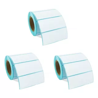 Pack 3 Rollo Etiquetas Térmicas Adhesivas 70mm X 30mm 500 U