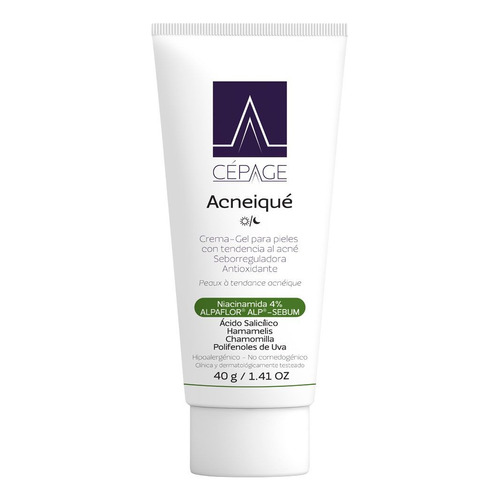 Cepage Acneique Crema-gel Antioxidante Pieles Acne 40g Momento de aplicación Día/Noche Tipo de piel Acneica