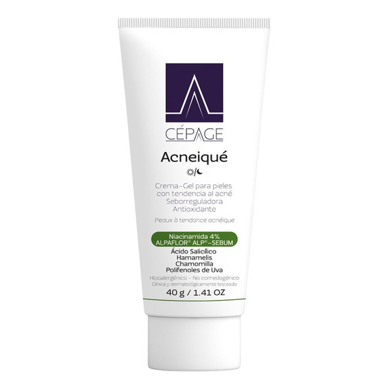 Cepage Acneique Crema-gel Antioxidante Pieles Acne 40g Momento de aplicación Día/Noche Tipo de piel Acneica