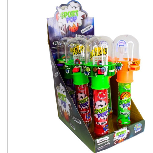 Chupetines Sport Pop Fun X6 U + Exhibidor