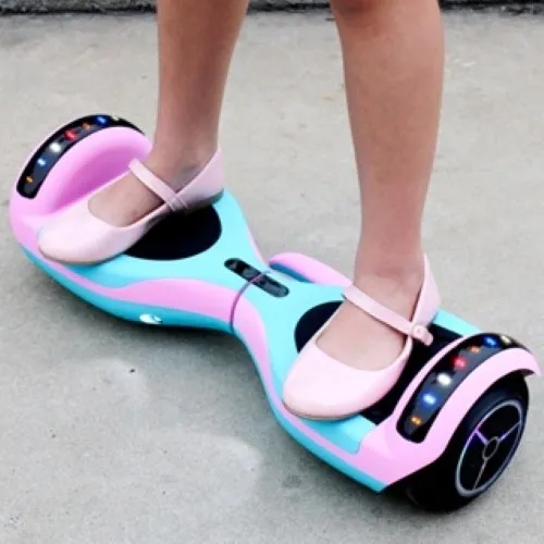 Hoverboard rosa com led e bluetooth sale