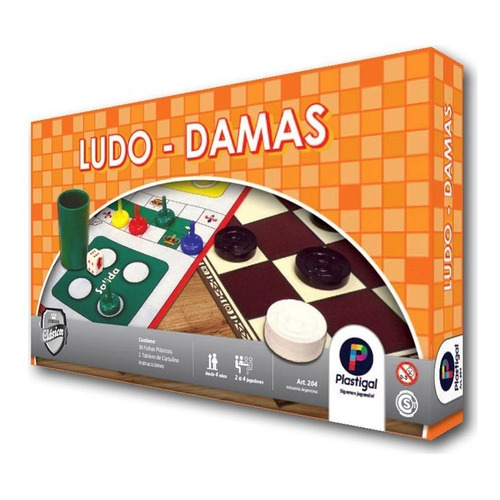 Juego De Mesa 2 En 1 Ludo Y Damas Plastigal204