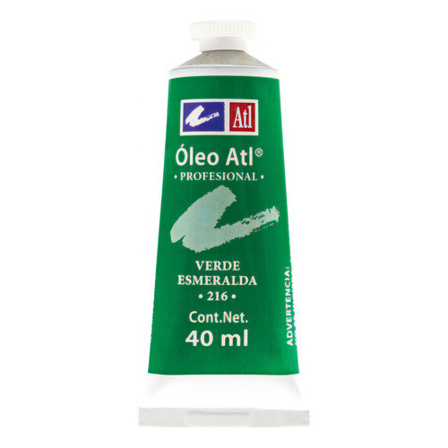 Oleo Atl T-14 Tubo De 40 Ml Color A Escoger Pintura Color 216 Verde Esmeralda