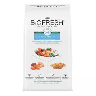 Alimento Biofresh Super Premium Para Perro Adulto De Raza Mediana Sabor Carne, Frutas Y Vegetales En Bolsa De 15kg