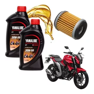 Kit Troca Óleo 2l Yamalub 20w50+ Filtro Yamaha Fazer 250