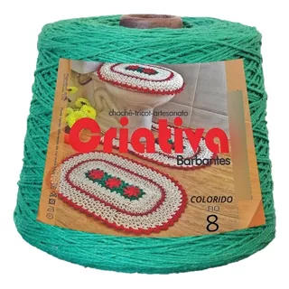 Barbante Criativa 2kg N.º 6 Cor 323 Verde Bandeira