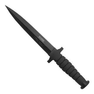 Cuchillo Negro Rambo 6 Con Forma De Daga Con Colección Signature Y Caja