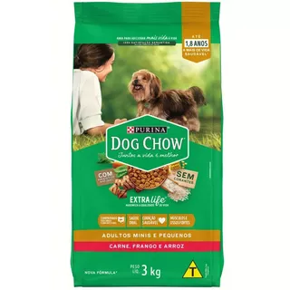 Alimento Dog Chow Salud Visible Para Cão Adulto De Raça Mini E Pequena Sabor Mix Em Sacola De 3kg
